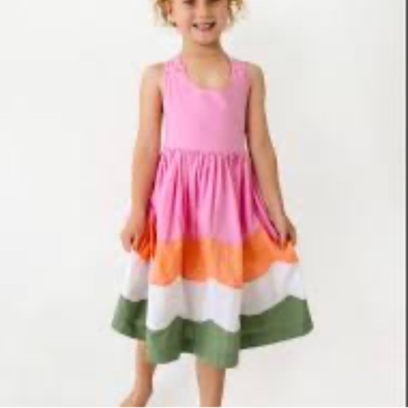 Boden Other - Mini Boden Girls Rainbow Striped Cross Back Straps Sundress Size 7-8Y